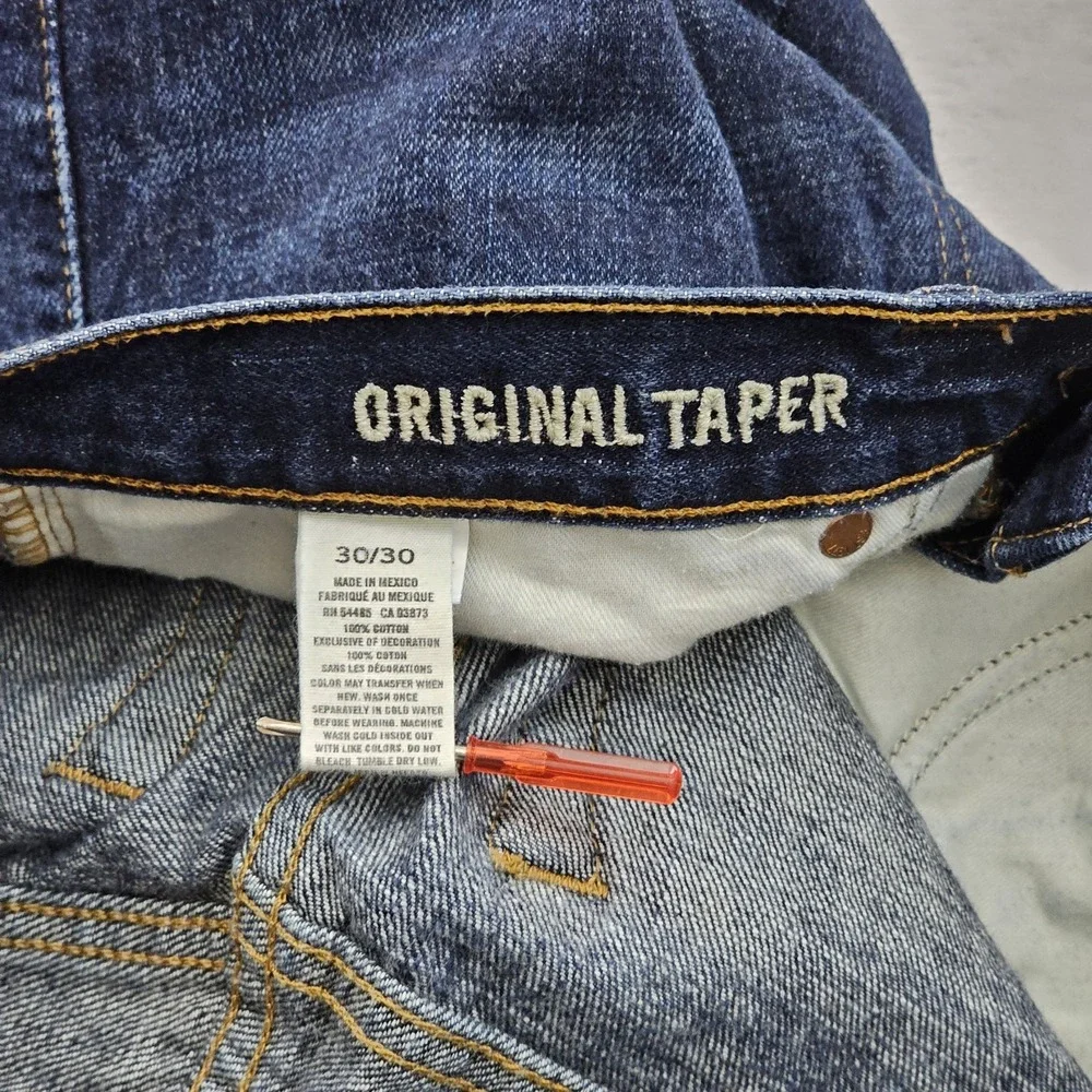 American Eagle Jeans Men 30W‎ Original Taper Blue Denim Pants 100% Cotton
